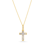 Mother of Pearl Inlay Cross Charm