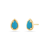 Turquoise Teardrop Stud Earrings