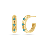 Turquoise Trio Starset Hoops
