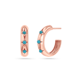 Turquoise Trio Starset Hoops