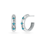 Turquoise Trio Starset Hoops