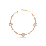 Baroque Coin Pearl Station Bracelet