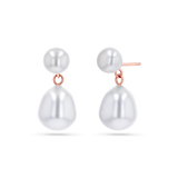 Drop Pearl Stud Earrings