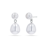 Drop Pearl Stud Earrings