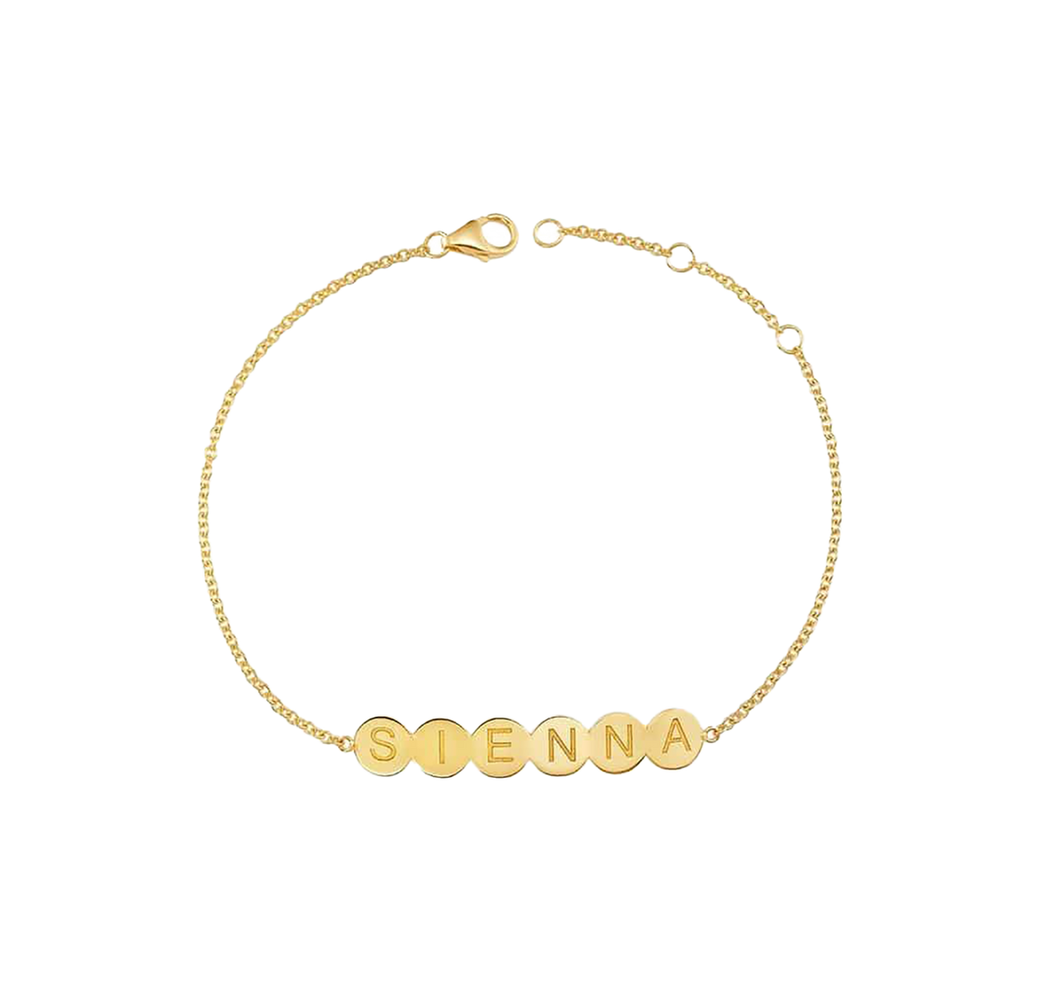 Bubble Round Engravable ID Bracelet