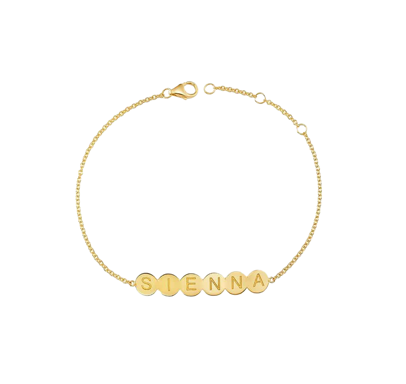 Crescent Moon Adorned 22k Gold Baby Bracelet – Andaaz Jewelers