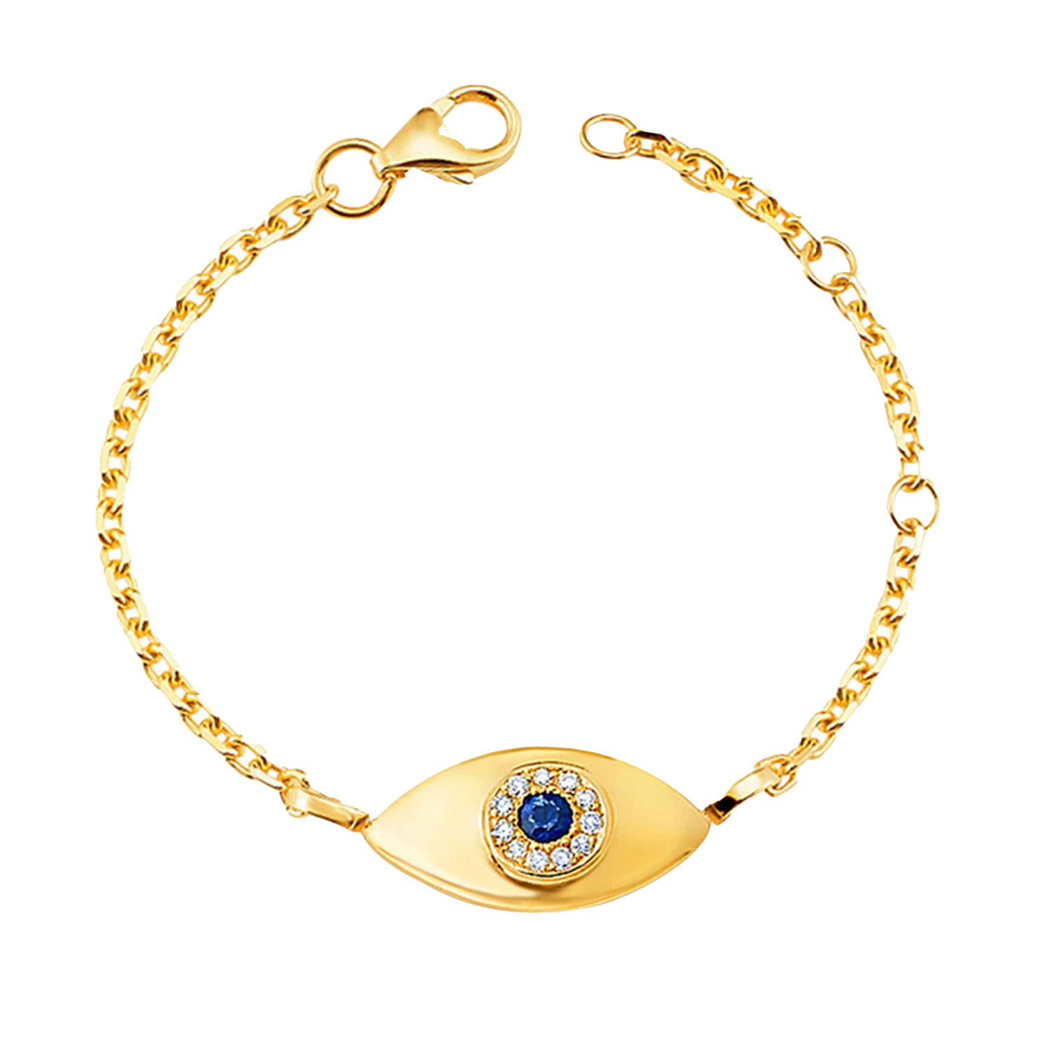 Kids Evil Eye Bracelet 14K Yellow Gold 5 5.5 6 Adjustable by Baby Gold Shop Custom Gold Jewelry