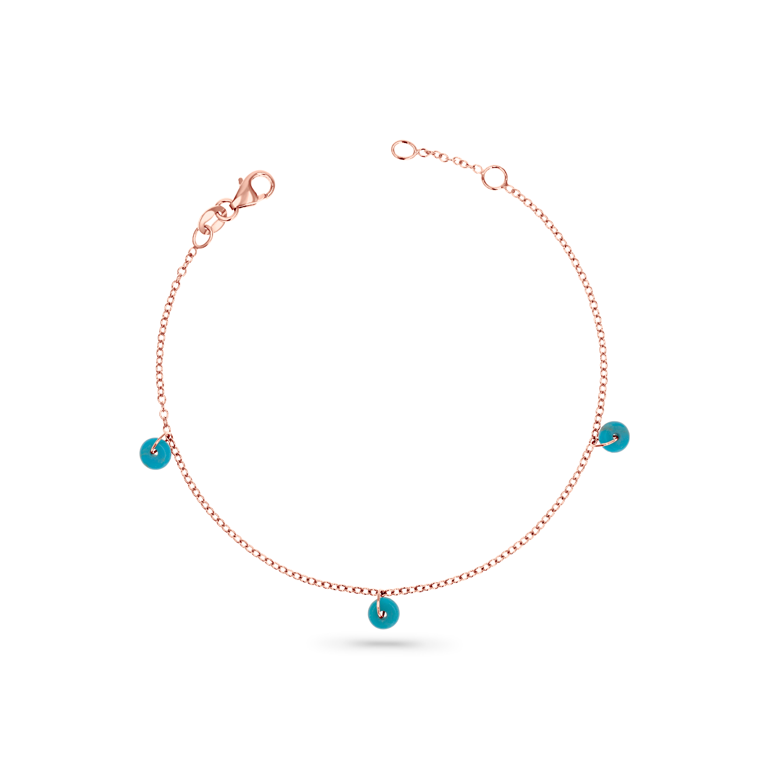 Turquoise Bead Charm Bracelet