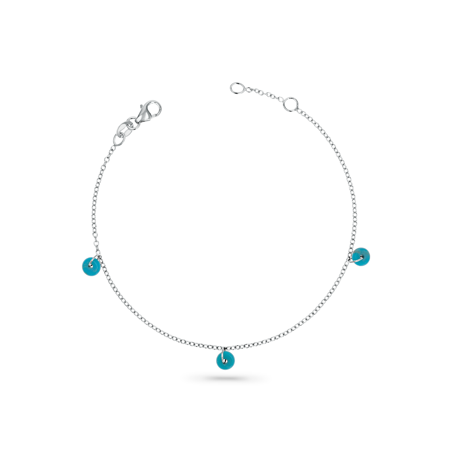 Turquoise Bead Charm Bracelet
