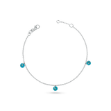Turquoise Bead Charm Bracelet