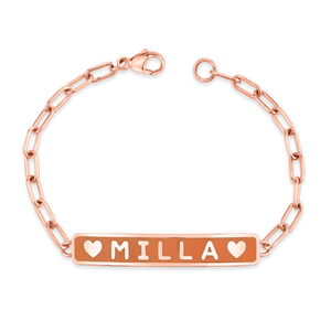 Rose gold 2025 baby id bracelet