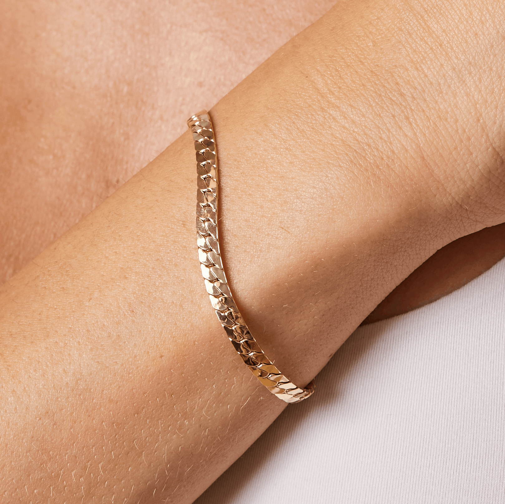 Puff Cuban Chain Bracelet