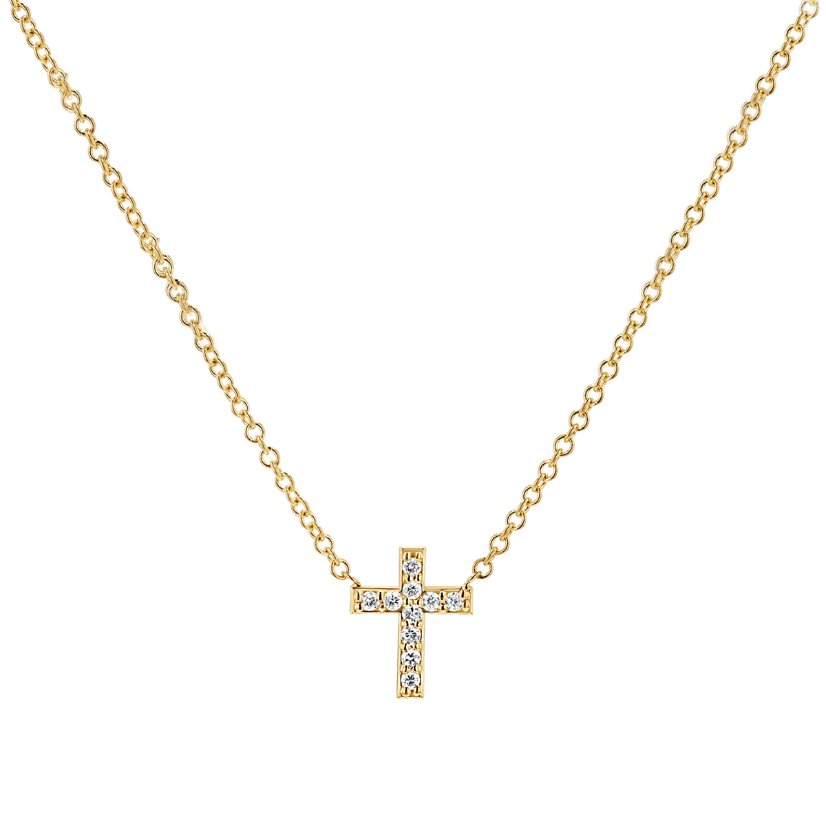 Pave Cross Necklace