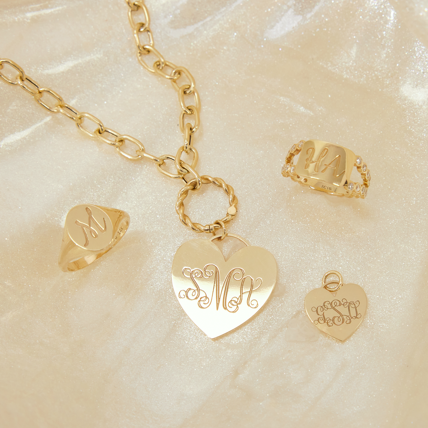 Heart Monogram Charm - Image 5