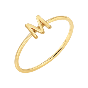 Alphabet sales gold ring