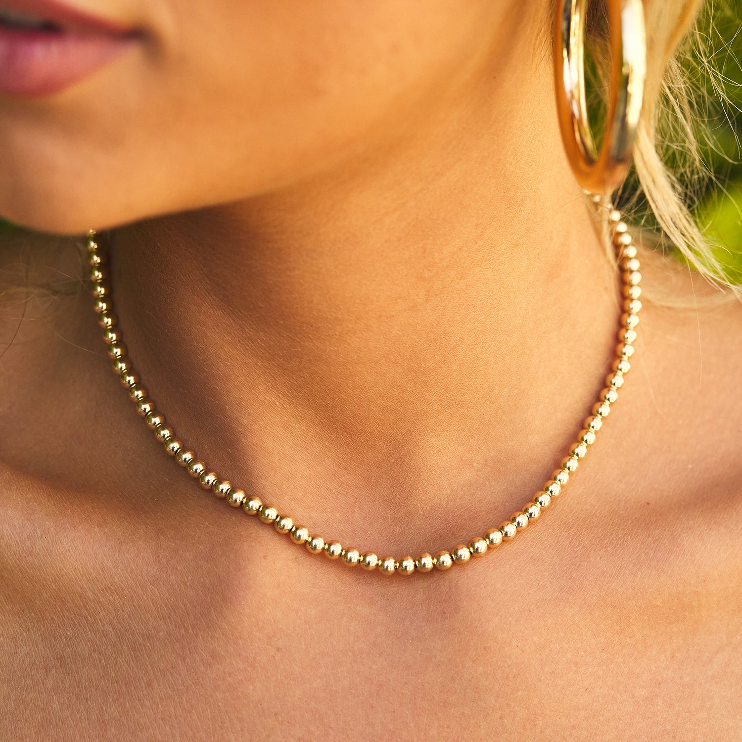 Gold ball Chain Necklace – E Accesories Jewerly