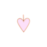 Enamel Elongated Heart Charm
