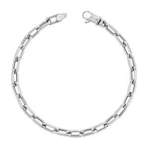 Louis Vuitton Monogram Chain Bracelet Silver Black Metal. Size M