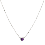 Bezel Heart Necklace
