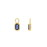 Gemstone Emerald Huggie Charms