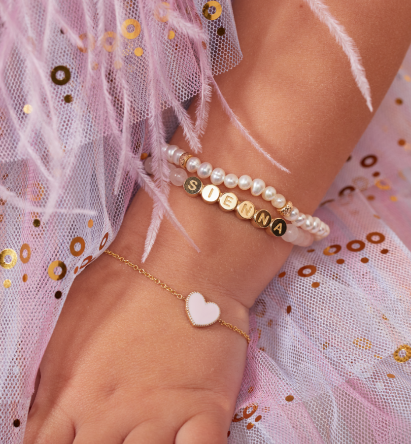 Paper Clip Chain Diamond ID Bracelet – Baby Gold
