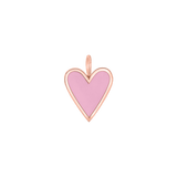 Enamel Elongated Heart Charm