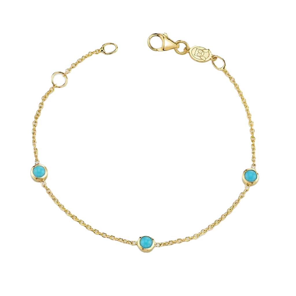 Turquoise 3 Stone Bracelet