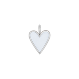 Enamel Elongated Heart Charm