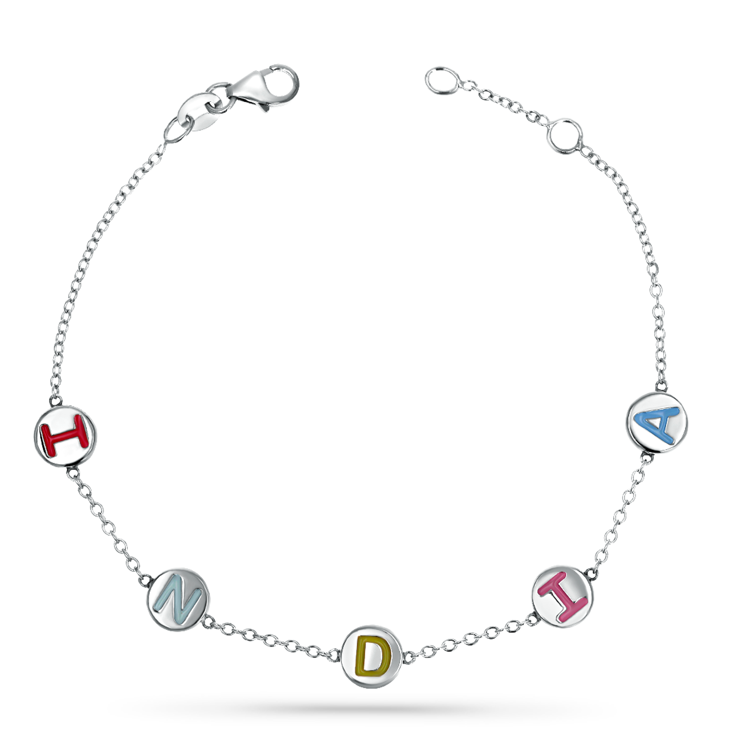Custom Enamel Letter Bracelet
