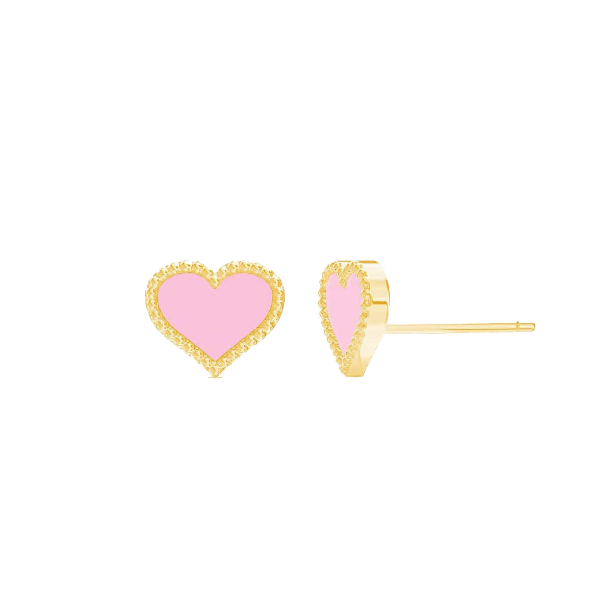 Heart Enamel Earrings