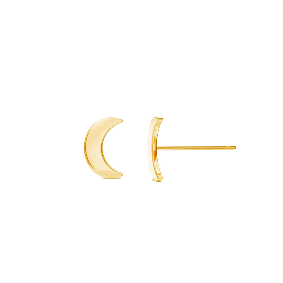 Petite Solid Moon Studs
