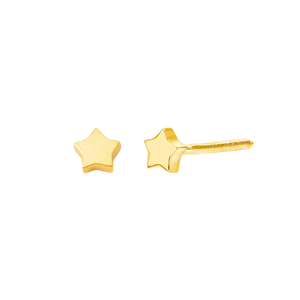 Kids Star Stud Earrings Baby Gold