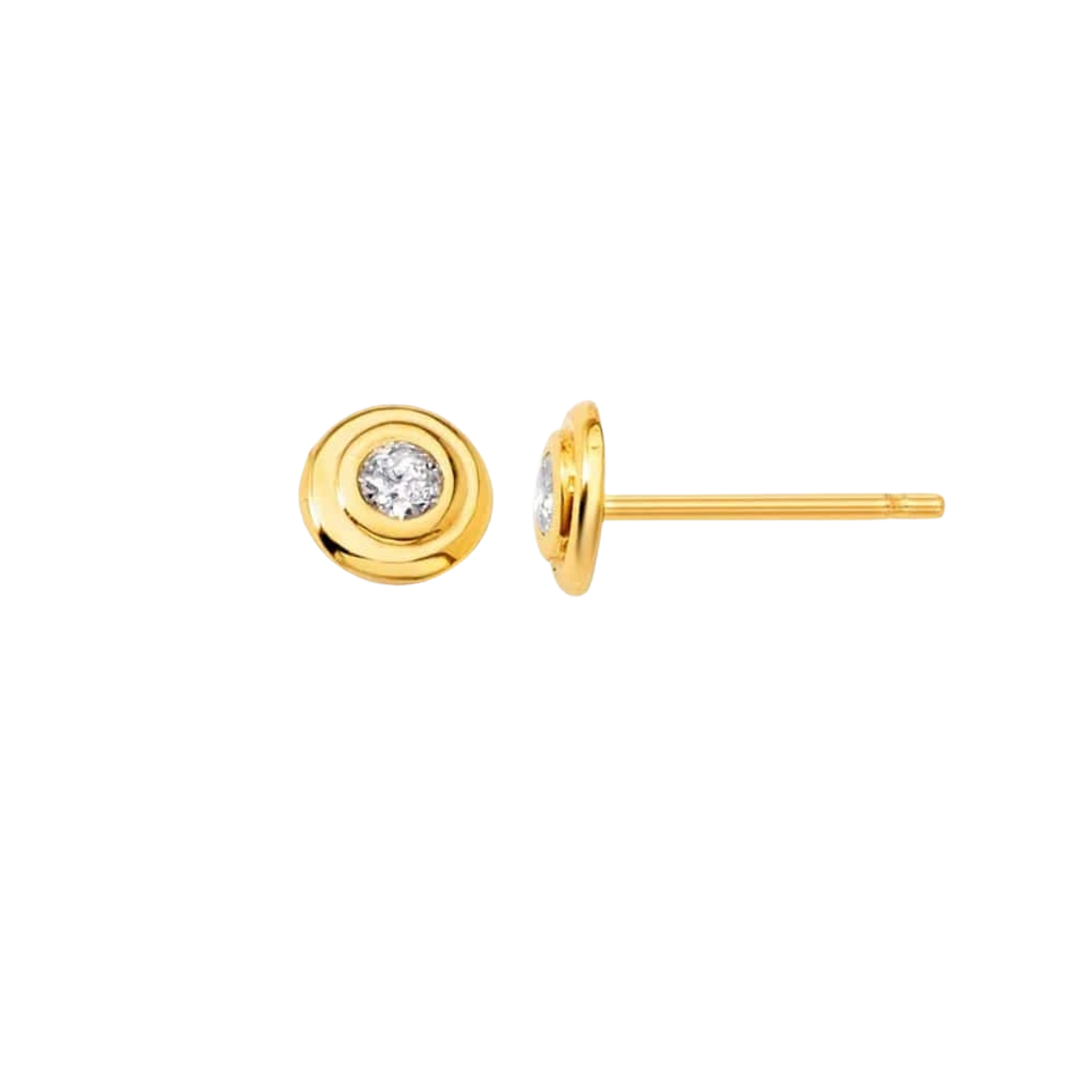 Trinatier Petite Bezel Stud Earrings