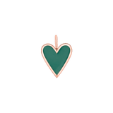 Enamel Elongated Heart Charm