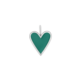 Enamel Elongated Heart Charm