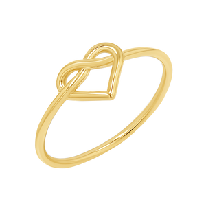 Gold love hot sale heart ring