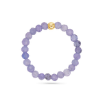Gemstone Stretch Ring in Tanzanite with 14K gold bead.