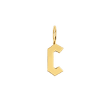 Gothic Old English Solid Initial Letter Charm