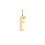 Gothic Old English Solid Initial Letter Charm