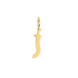 Gothic Old English Solid Initial Letter Charm