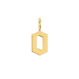 Gothic Old English Solid Initial Letter Charm