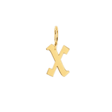 Gothic Old English Solid Initial Letter Charm