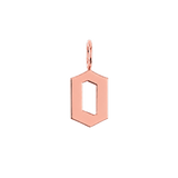 Gothic Old English Solid Initial Letter Charm