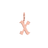 Gothic Old English Solid Initial Letter Charm