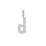 Gothic Old English Solid Initial Letter Charm