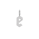 Gothic Old English Solid Initial Letter Charm