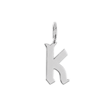 Gothic Old English Solid Initial Letter Charm