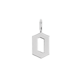 Gothic Old English Solid Initial Letter Charm