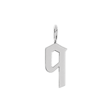 Gothic Old English Solid Initial Letter Charm