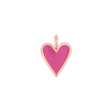 Enamel Elongated Heart Charm